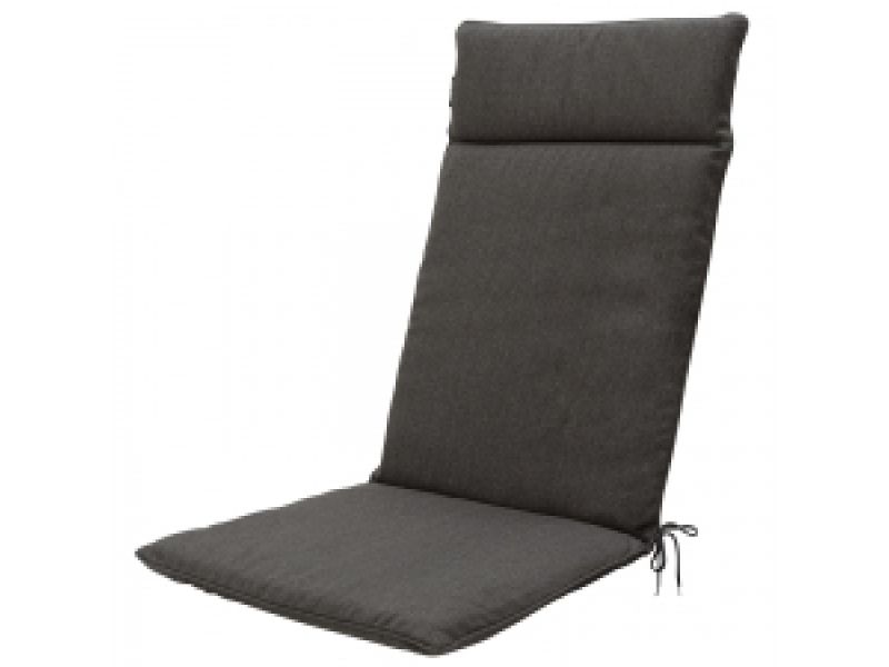 Tuinkussen hoge rug universal Canvas eco dark grey (waterafstotend)