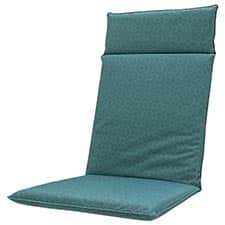 tuinkussen hoge rug universal check sea blue (waterafstotend)