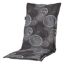 tuinkussen lage rug circle grey