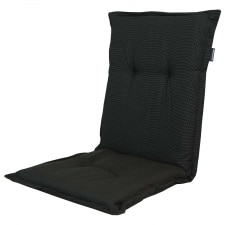 tuinkussen lage rug rib black