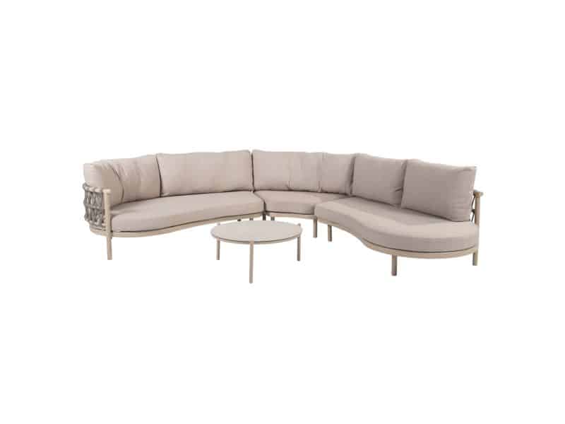 Vic Piacenza modulaire hoek loungeset 4 delig keramiek latte Taste 4SO