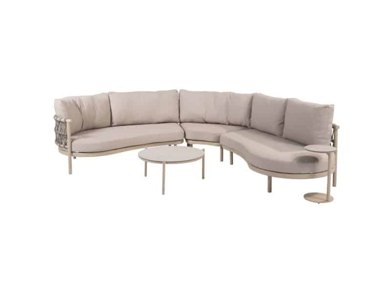 Vic Piacenza modulaire hoek loungeset 5 delig keramiek latte Taste 4SO
