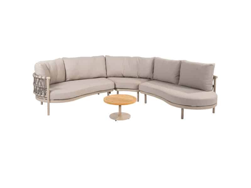 Volta Piacenza modulaire hoek loungeset 4 delig teak latte Taste 4SO