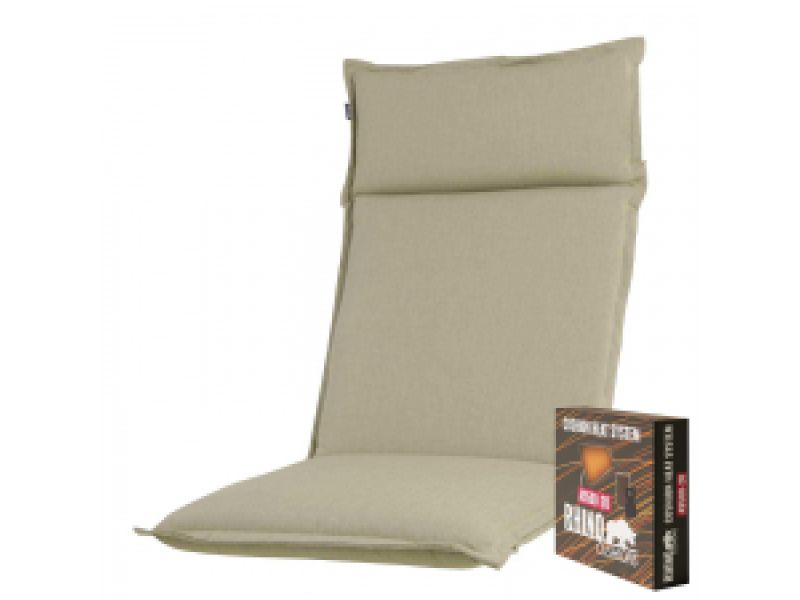 Warmtekussen hoge rug Havana jute (Afritsbaar)