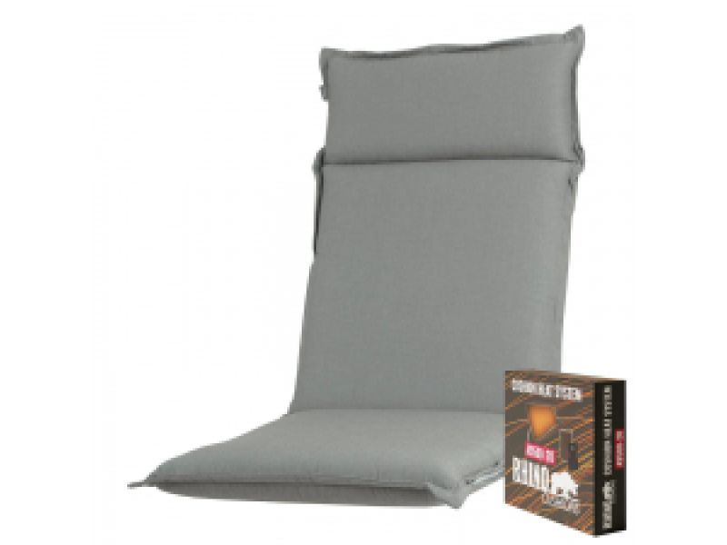 Warmtekussen hoge rug Havana sealgrey (Afritsbaar)
