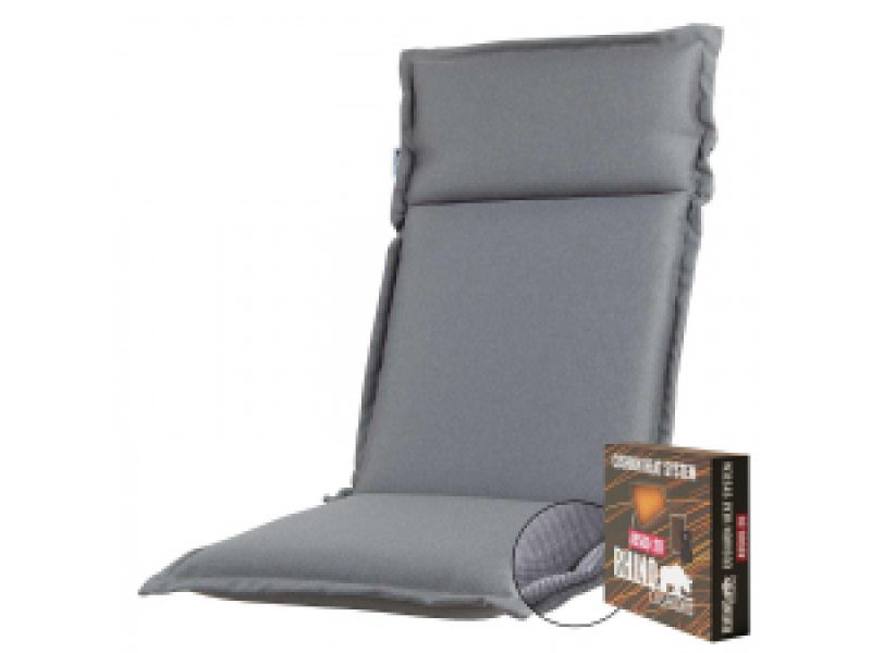 Warmtekussen hoge rug turin Ribera anthracite (waterafstotend en afritsbaar)