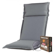 warmtekussen hoge rug turin ribera anthracite (waterafstotend en afritsbaar)