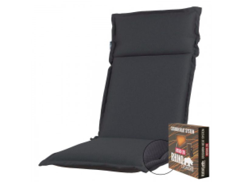 Warmtekussen hoge rug turin Ribera dark grey (waterafstotend en afritsbaar)