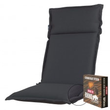 warmtekussen hoge rug turin ribera dark grey (waterafstotend en afritsbaar)