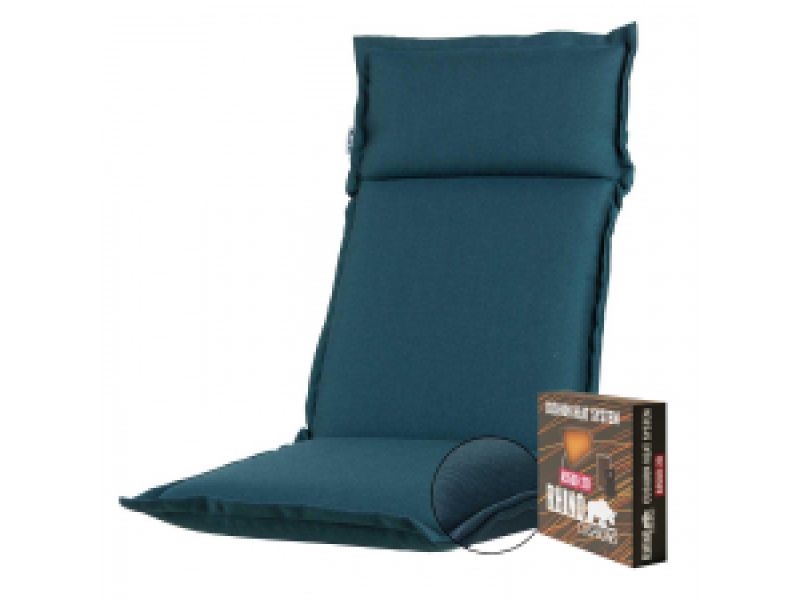 Warmtekussen hoge rug turin Ribera petrol (waterafstotend en afritsbaar)