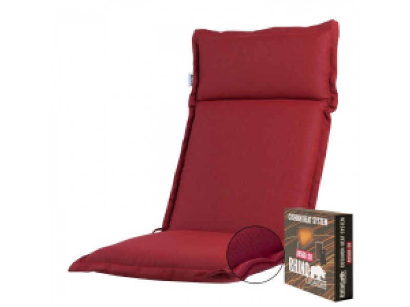 Warmtekussen hoge rug turin Ribera red (waterafstotend en afritsbaar)