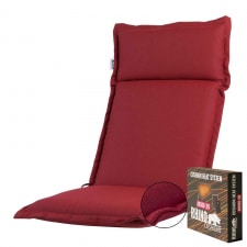 warmtekussen hoge rug turin ribera red (waterafstotend en afritsbaar)