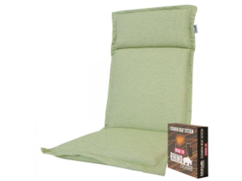 Warmtekussen hoge rug turin Ribera twist green (waterafstotend en afritsbaar)