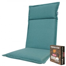 warmtekussen hoge rug turin ribera twist turquoise (waterafstotend en afritsbaar)
