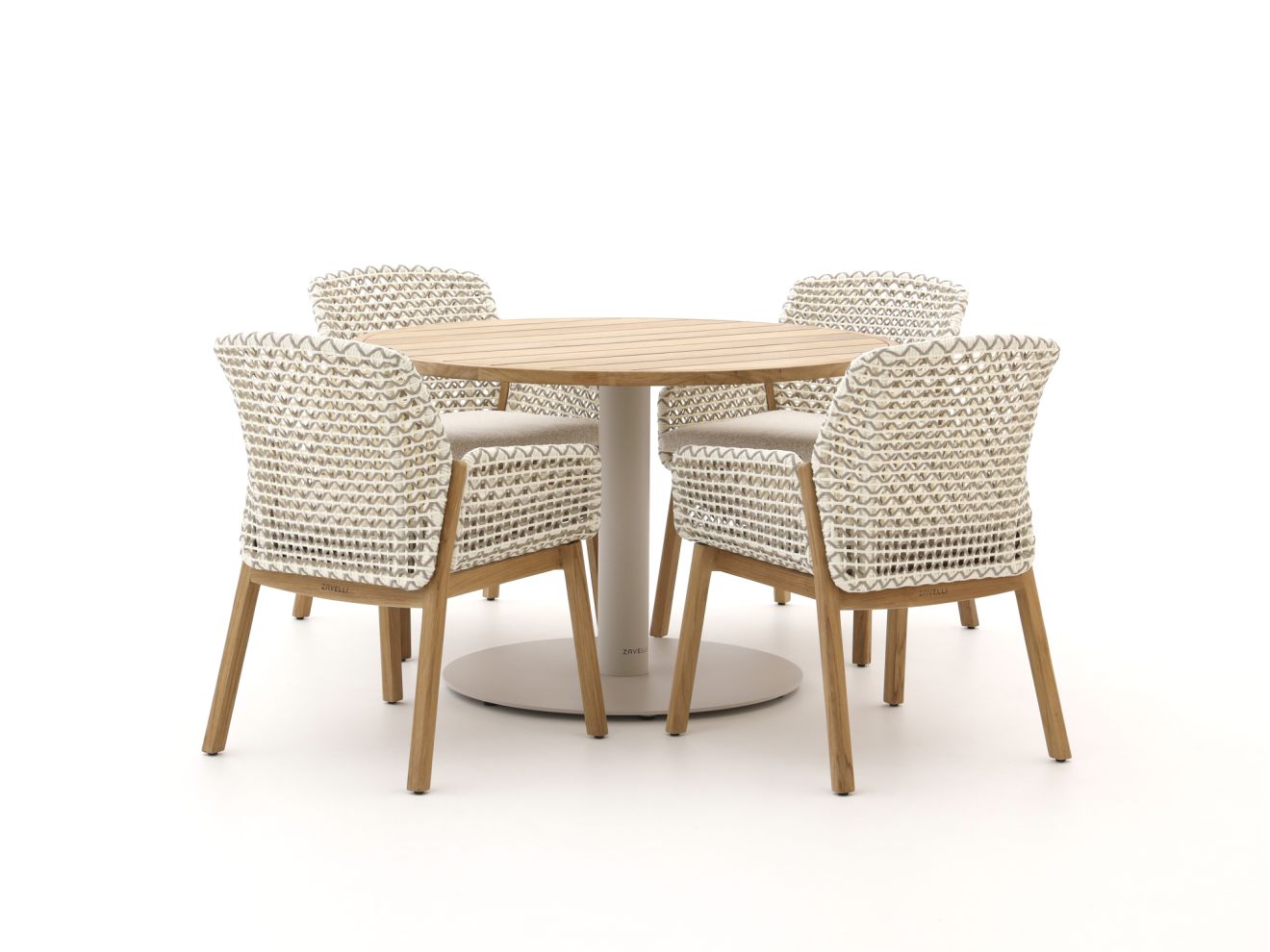 zavelli juntos/cuore ø120cm dining tuinset 5 delig laagste prijsgarantie!