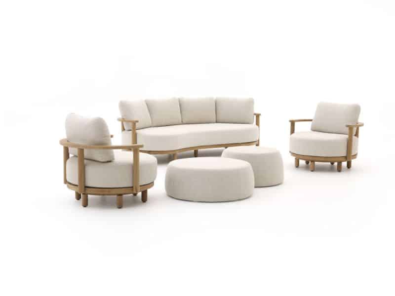 Zavelli Soffice stoel-bank loungeset 5-delig draaibaar 5-zits - Laagste prijsgarantie!