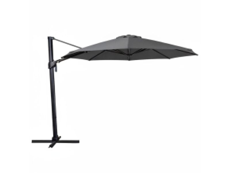 Zweefparasol Palmas 330cm rond (charcoal grey)