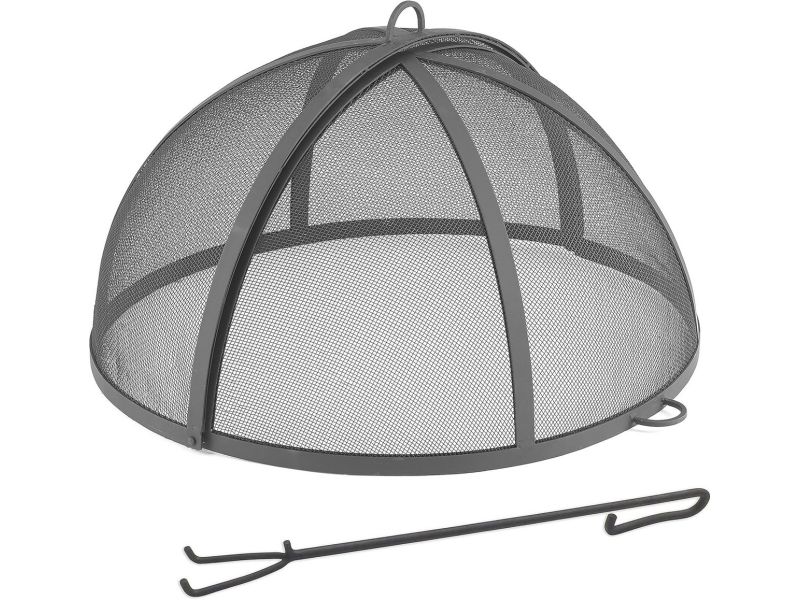25 inch vonkscherm voor vuurplaats en bestratingspuil - scharnierend en heavy duty