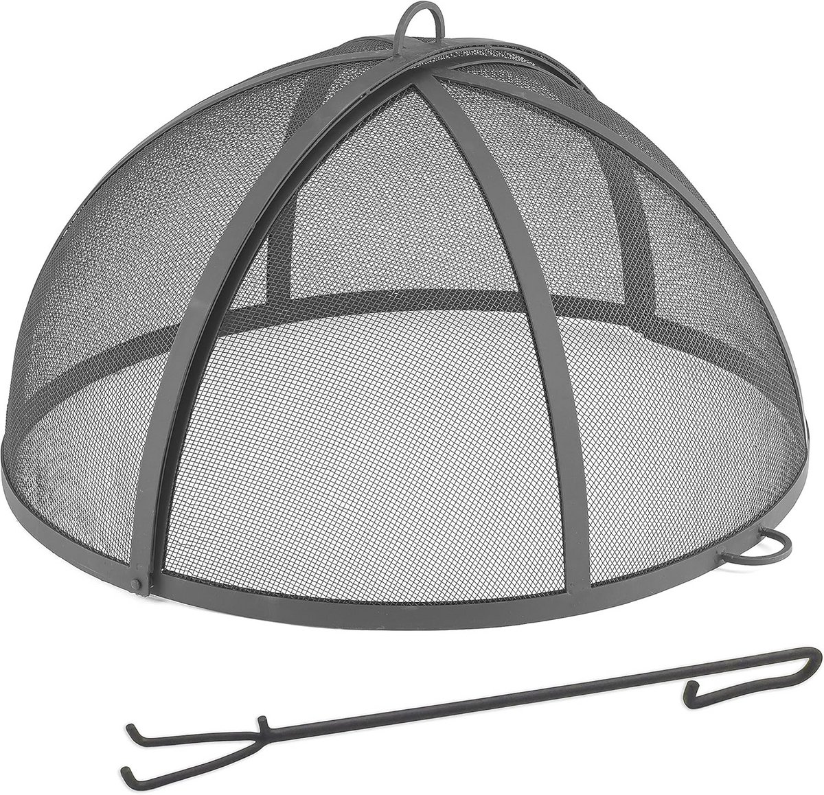 25 inch vonkscherm voor vuurplaats en bestratingspuil scharnierend en heavy duty