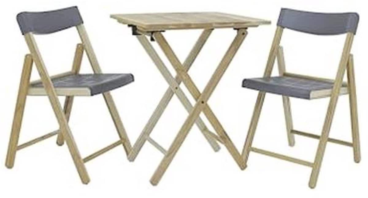 3 delige balkonset potenza inklapbare bistroset met tafel en 2