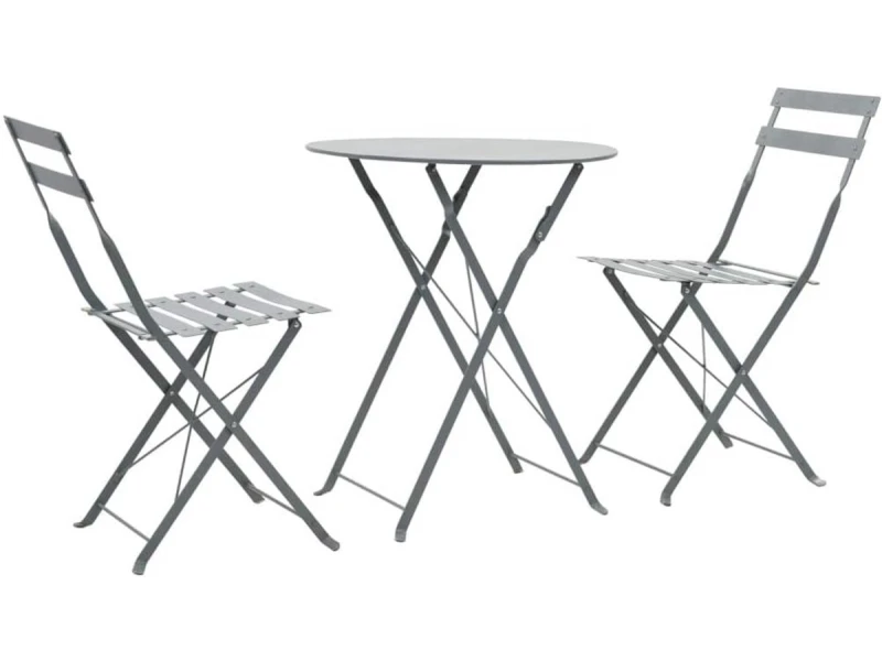 3-Delige Opvouwbare Bistroset voor Tuin en Balkon - Tafel en