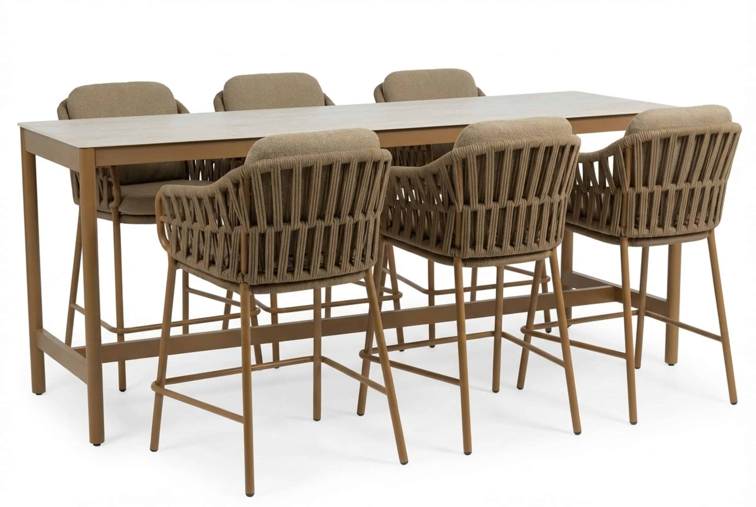 4 seasons outdoor biarritz/soho 220×75 cm dining tuinset 7 delig