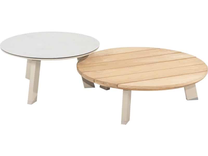 4 Seasons Outdoor Emma Salontafelset Latte - Ø 65/80 cm