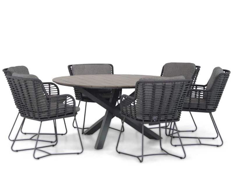 4 Seasons Outdoor Fabrice/Ancona 150 cm rond dining tuinset 7-delig