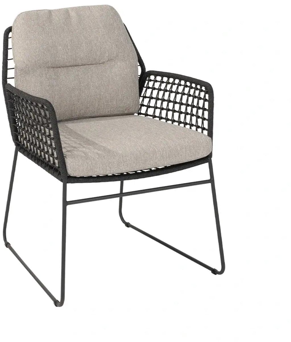 4 seasons outdoor rhodos dining tuinstoel antraciet