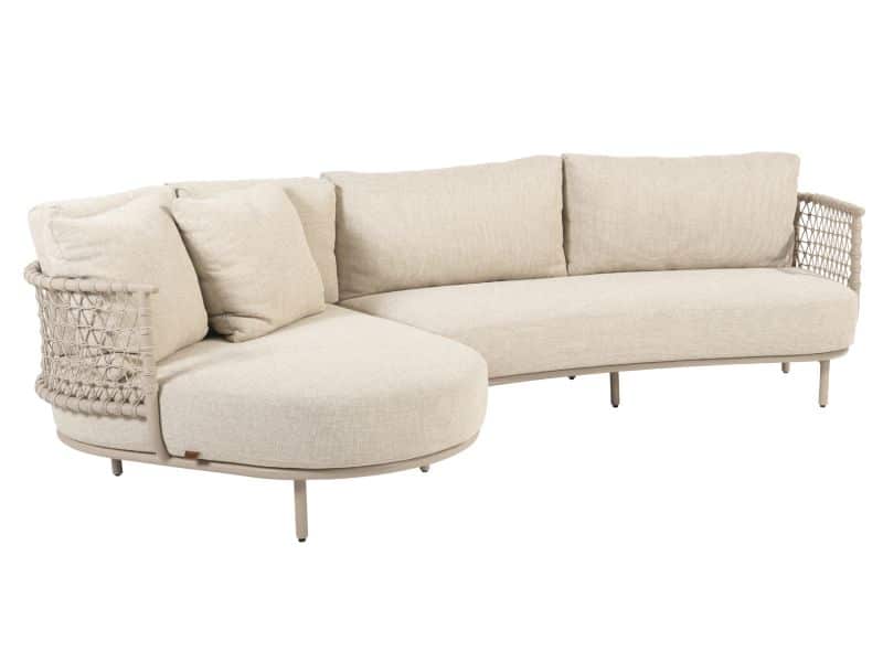 4SO Sardinia chaise loungebank latte