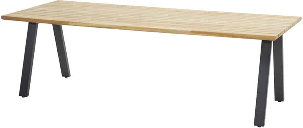 4so taste ambassador diningtafel teak antracite 240 x 100