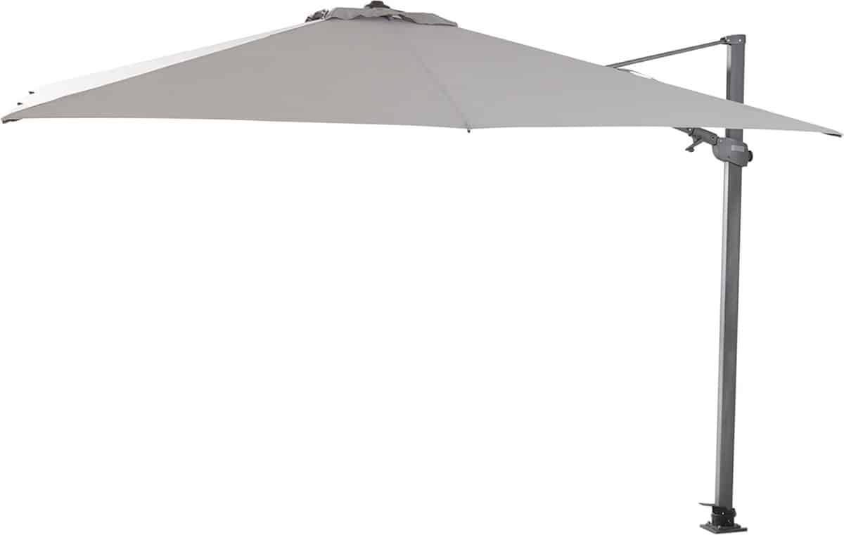 4so zweefparasol siesta premium 300×300 cm mid grey
