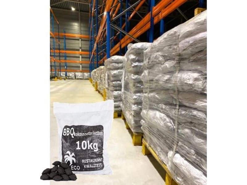 60 zakken Kokosbriketten a 10kg - 60x10kg op pallet