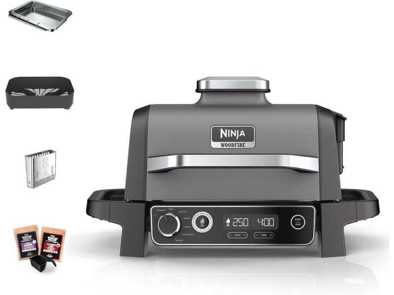 7-in-1 Elektrische BBQ Grill, Rookoven en Airfryer voor Buiten