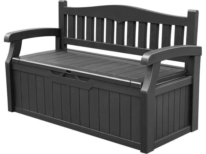 80 Gallon Outdoor Storage Bench for Patio Furniture and Garden Tools
