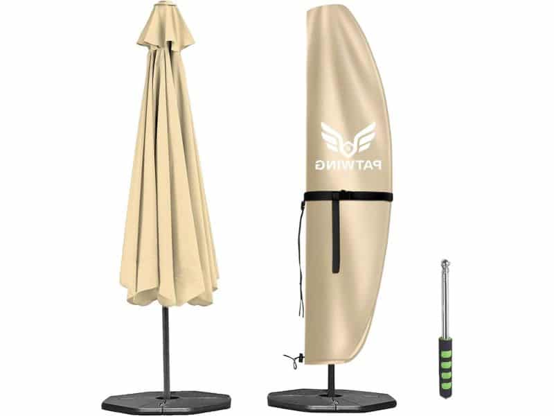 Afdekking voor zweefparasol - Tuin parasolhoes beige 280 x 30