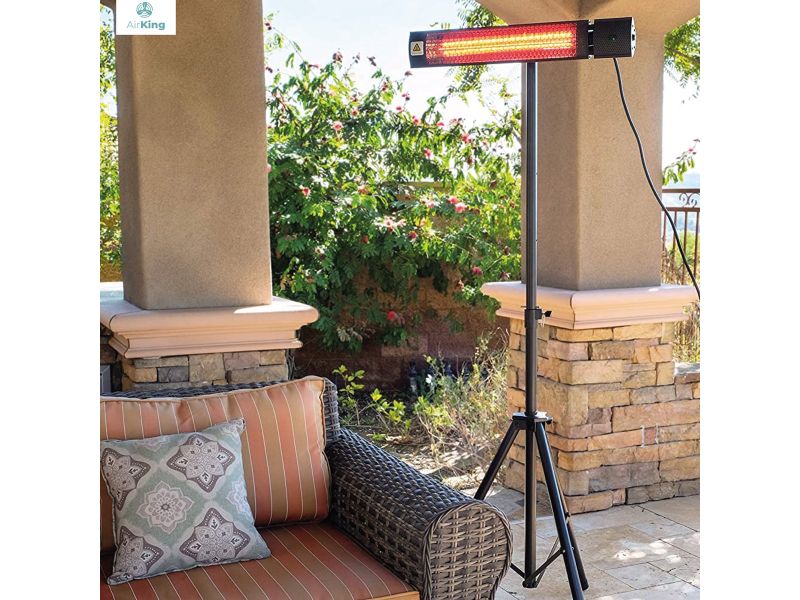 AirKing Terrasverwarmer met Standaard Elektrisch - Infrarood Heater 2000W