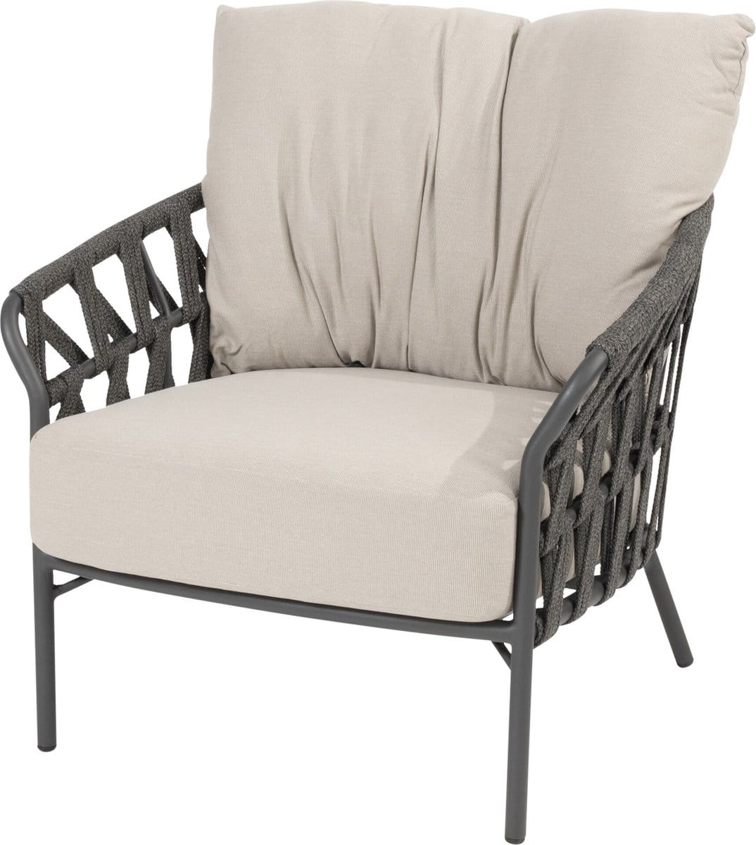 albareto lounge tuinstoel antraciet rope 4 seasons outdoor