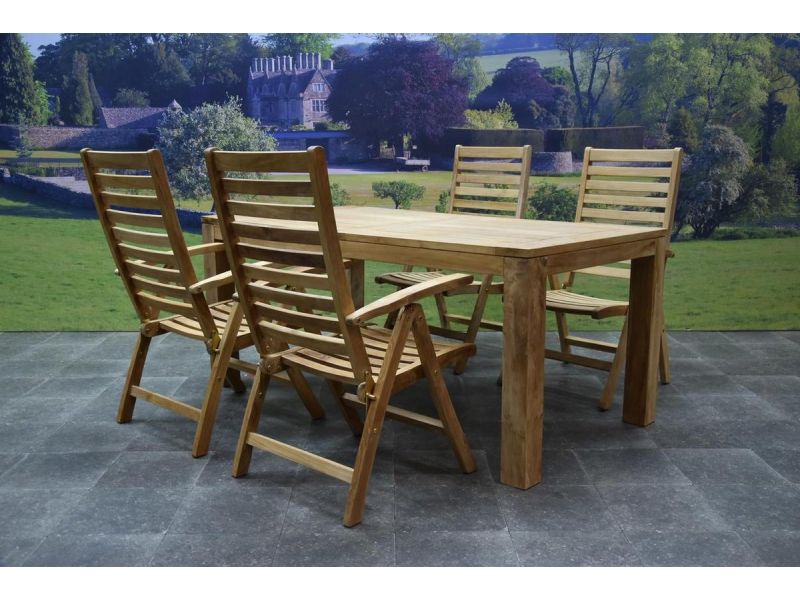 Arona Krista dining tuinset 180x95xH77 cm 5-delig teak