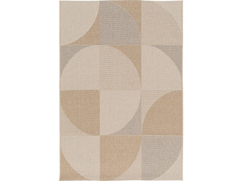 Art Deco buitenkleed - 160x230 cm - taupe