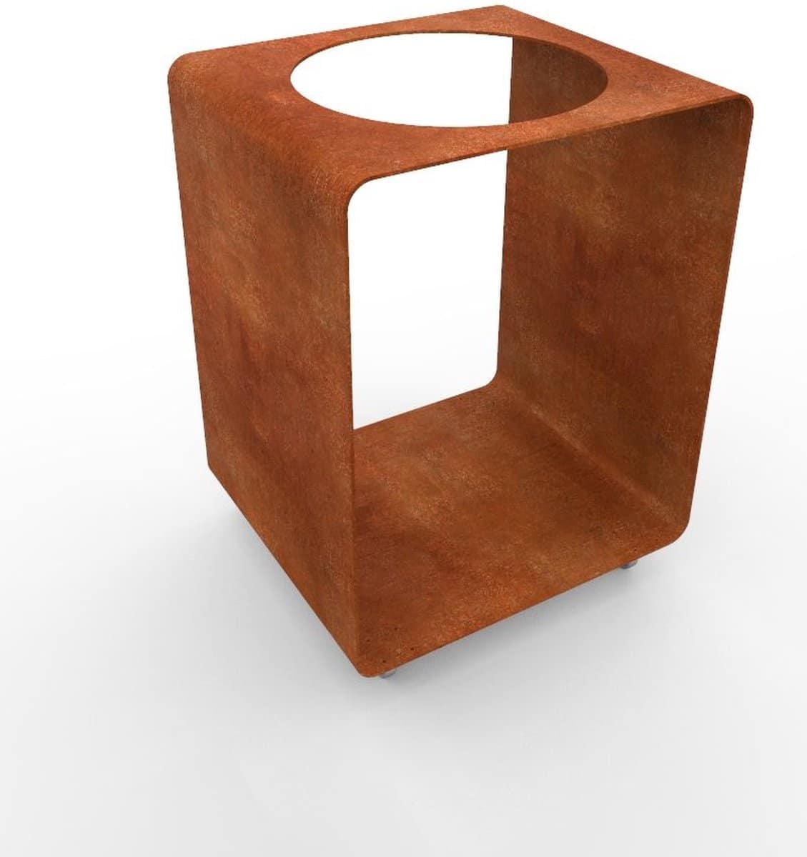 artola bloq met gat voor qrib cortenstaal