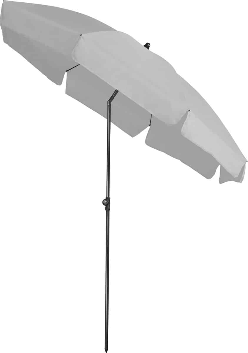 aruba Ø200cm lichtgrijs volant kantelbaar