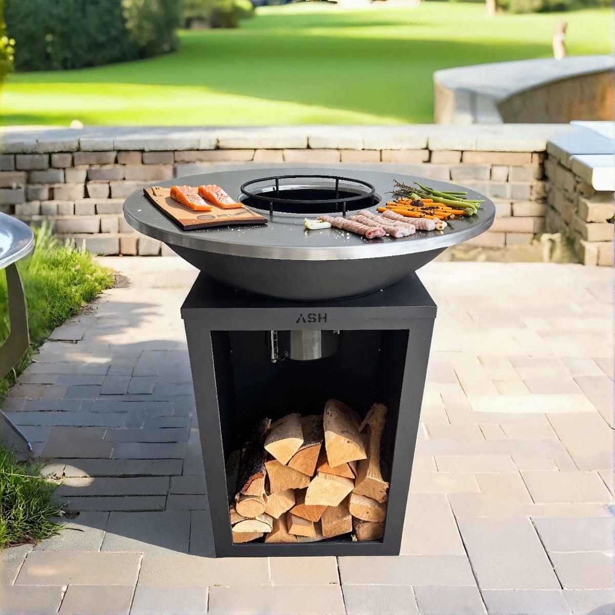 ash solaris xxl plancha barbecue met grillring