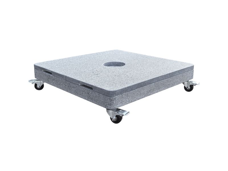 AVH parasolvoet 170 kg Hacienda / Siesta met 4 wielen robuust graniet (6,4x6,4)