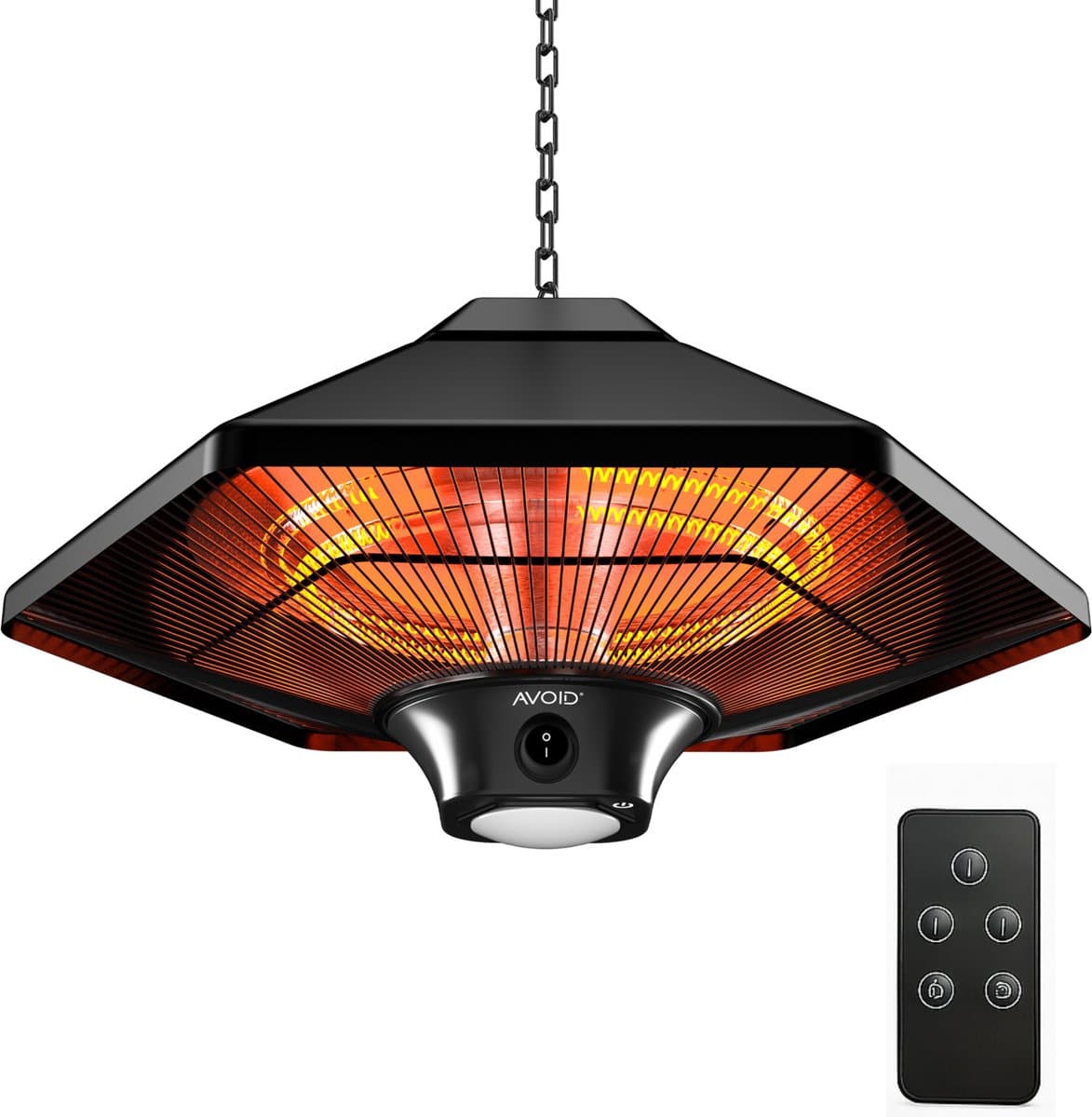 AVOID® Terrasverwarmer Elektrische SHL-2000BR – Elektrische Heater met 2000W Vermogen