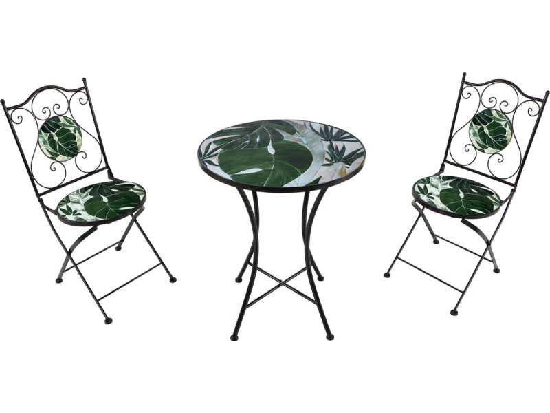 AXI Amélie Bistroset Mozaïek Tropisch Groen - Metalen frame met