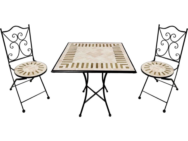 AXI Camilla 3-delige Mozaïek Bistroset Toscaanse stijl - Metalen frame