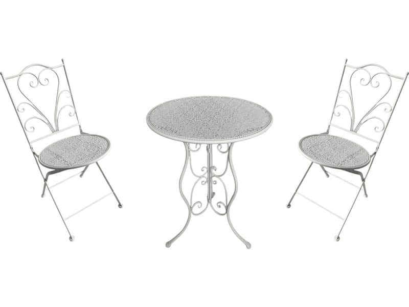 AXI Eloise 3-delige metalen Bistroset Gestanst Wit - Gepoedercoat metalen