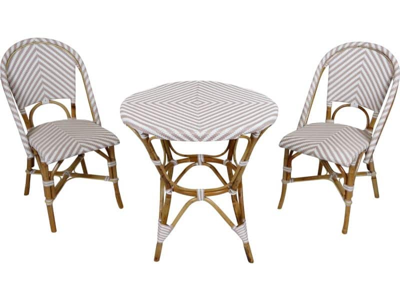 AXI Jacqueline 3-delige Bistroset - Rotan - Bruin / Wit