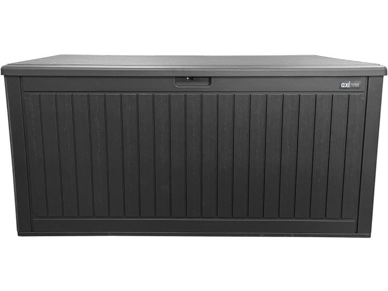 AXI Mike Opbergbox 1000 Liter - Kunststof Tuinbox - 1000 Liter - Zwart - Kussenbox met bodem Met Gasveren - Weerbestendig - 177 x 82 x 83 cm